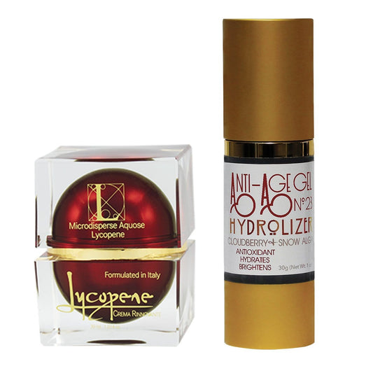 A Combination of the #1 Antioxidant - Lycopene Crema Rinnovante and the Latest in Moisturizers - Anti-Aging Hydrolizer